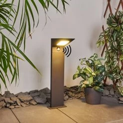 Hofstein Matlava Wegeleuchte LED Anthrazit, 1-flammig, Bewegungsmelder