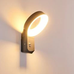 Hofstein Meridian Wandleuchte LED Anthrazit, 1-flammig, Bewegungsmelder -Außenleuchten Verkäufe meridian wandleuchte h3270271 do1 12