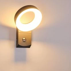 Hofstein Meridian Wandleuchte LED Anthrazit, 1-flammig, Bewegungsmelder -Außenleuchten Verkäufe meridian wandleuchte h3270271 do1 16