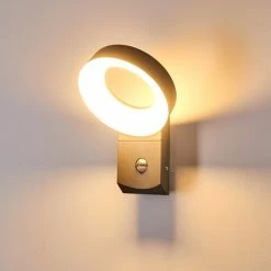 Hofstein Meridian Wandleuchte LED Anthrazit, 1-flammig, Bewegungsmelder -Außenleuchten Verkäufe meridian wandleuchte h3270271 do1 6