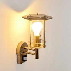 Hofstein Mulo Außenwandleuchte Edelstahl, 1-flammig, Bewegungsmelder -Außenleuchten Verkäufe mulo aussenwandleuchte h3024003 10