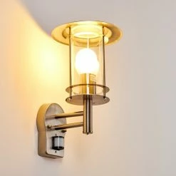 Hofstein Mulo Außenwandleuchte Edelstahl, 1-flammig, Bewegungsmelder -Außenleuchten Verkäufe mulo aussenwandleuchte h3024003 12