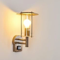 Hofstein Mulo Außenwandleuchte Edelstahl, 1-flammig, Bewegungsmelder -Außenleuchten Verkäufe mulo aussenwandleuchte h3024003 14