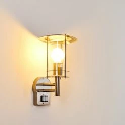 Hofstein Mulo Außenwandleuchte Edelstahl, 1-flammig, Bewegungsmelder -Außenleuchten Verkäufe mulo aussenwandleuchte h3024003 5