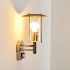 Hofstein Mulo Außenwandleuchte Edelstahl, 1-flammig, Bewegungsmelder -Außenleuchten Verkäufe mulo aussenwandleuchte h3024003 6