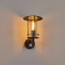 Hofstein Mulo Außenwandleuchte Schwarz, 1-flammig, Bewegungsmelder -Außenleuchten Verkäufe mulo aussenwandleuchte h3442388 6