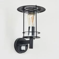 Hofstein Mulo Außenwandleuchte Schwarz, 1-flammig, Bewegungsmelder -Außenleuchten Verkäufe mulo aussenwandleuchte h3442388 7