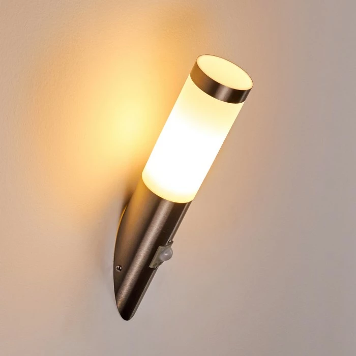 Hofstein Norburg Außenwandleuchte Edelstahl, 1-flammig, Bewegungsmelder 7 Hofstein Norburg Außenwandleuchte Edelstahl, 1-flammig, Bewegungsmelder – Bild 7