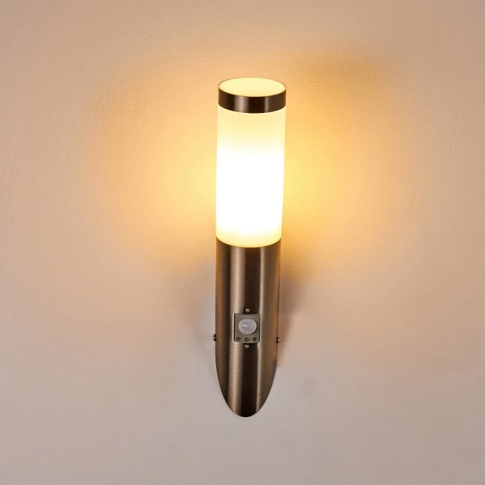 Hofstein Norburg Außenwandleuchte Edelstahl, 1-flammig, Bewegungsmelder 8 Hofstein Norburg Außenwandleuchte Edelstahl, 1-flammig, Bewegungsmelder – Bild 8