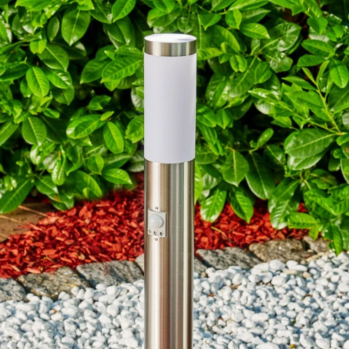 Hofstein Norburg Wegeleuchte Edelstahl, 1-flammig, Bewegungsmelder 6 Hofstein Norburg Wegeleuchte Edelstahl, 1-flammig, Bewegungsmelder – Bild 6