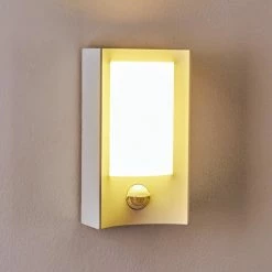 Hofstein Nordkapp Au&szlig;enwandleuchte LED Wei&szlig;, 1-flammig, Bewegungsmelder -Außenleuchten Verkäufe nordkapp aussenwandleuchte h3303344 do1 7