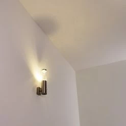 Hofstein Noreaz Außenwandleuchte LED Edelstahl, 1-flammig, Bewegungsmelder -Außenleuchten Verkäufe noreaz aussenwandleuchte h3299548 do1 15