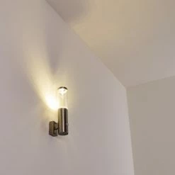 Hofstein Noreaz Außenwandleuchte LED Edelstahl, 1-flammig, Bewegungsmelder -Außenleuchten Verkäufe noreaz aussenwandleuchte h3299548 do1 16