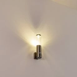 Hofstein Noreaz Außenwandleuchte LED Edelstahl, 1-flammig, Bewegungsmelder -Außenleuchten Verkäufe noreaz aussenwandleuchte h3299548 do1 19