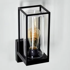 Hofstein Palanga Außenwandleuchte Schwarz, 1-flammig, Bewegungsmelder -Außenleuchten Verkäufe palanga aussenwandleuchte h3325001 14