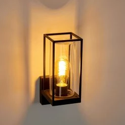 Hofstein Palanga Außenwandleuchte Schwarz, 1-flammig, Bewegungsmelder -Außenleuchten Verkäufe palanga aussenwandleuchte h3325001 15