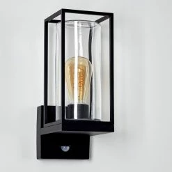 Hofstein Palanga Außenwandleuchte Schwarz, 1-flammig, Bewegungsmelder -Außenleuchten Verkäufe palanga aussenwandleuchte h3325001 4