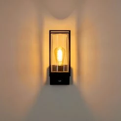 Hofstein Palanga Außenwandleuchte Schwarz, 1-flammig, Bewegungsmelder -Außenleuchten Verkäufe palanga aussenwandleuchte h3325001 7