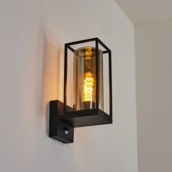 Hofstein Palanga Außenwandleuchte Schwarz, 1-flammig, Bewegungsmelder -Außenleuchten Verkäufe palanga aussenwandleuchte h3558751 8