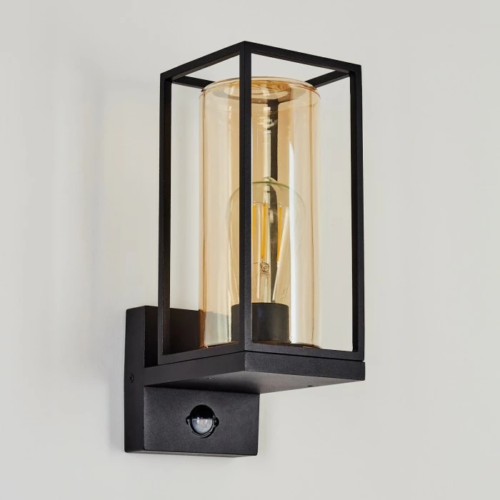 Hofstein Palanga Außenwandleuchte Schwarz, 1-flammig, Bewegungsmelder 2 Hofstein Palanga Außenwandleuchte Schwarz, 1-flammig, Bewegungsmelder – Bild 2