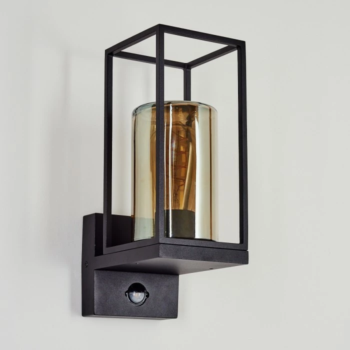 Hofstein Palanga Außenwandleuchte Schwarz, 1-flammig, Bewegungsmelder 2 Hofstein Palanga Außenwandleuchte Schwarz, 1-flammig, Bewegungsmelder – Bild 2