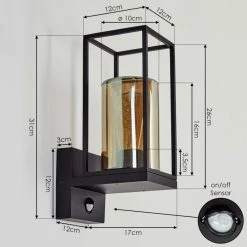 Hofstein Palanga Außenwandleuchte Schwarz, 1-flammig, Bewegungsmelder 13 Hofstein Palanga Außenwandleuchte Schwarz, 1-flammig, Bewegungsmelder -Außenleuchten Verkäufe palanga aussenwandleuchte h3558805 3