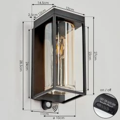 Hofstein Palanga Außenwandleuchte LED Schwarz, 1-flammig, Bewegungsmelder 19 Hofstein Palanga Außenwandleuchte LED Schwarz, 1-flammig, Bewegungsmelder -Außenleuchten Verkäufe palanga aussenwandleuchte h3588680 9