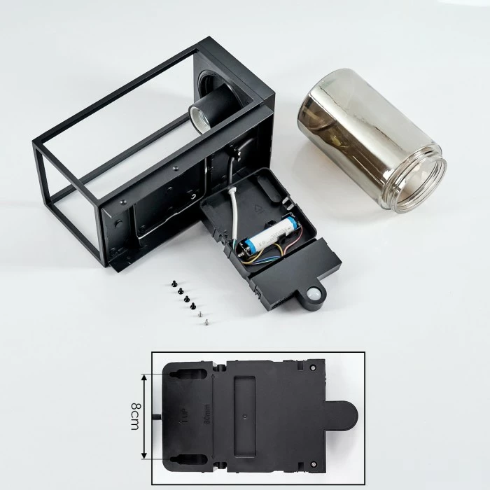 Hofstein Palanga Außenwandleuchte LED Schwarz, 1-flammig, Bewegungsmelder 4 Hofstein Palanga Außenwandleuchte LED Schwarz, 1-flammig, Bewegungsmelder – Bild 4