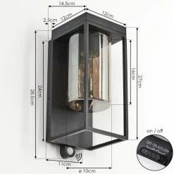 Hofstein Palanga Außenwandleuchte LED Schwarz, 1-flammig, Bewegungsmelder 19 Hofstein Palanga Außenwandleuchte LED Schwarz, 1-flammig, Bewegungsmelder -Außenleuchten Verkäufe palanga aussenwandleuchte h3588703 9