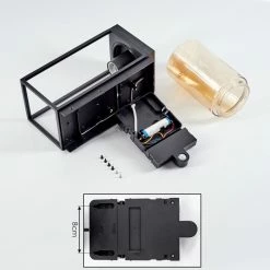 Hofstein Palanga Außenwandleuchte LED Schwarz, 1-flammig, Bewegungsmelder 13 Hofstein Palanga Außenwandleuchte LED Schwarz, 1-flammig, Bewegungsmelder -Außenleuchten Verkäufe palanga aussenwandleuchte h3588727 3