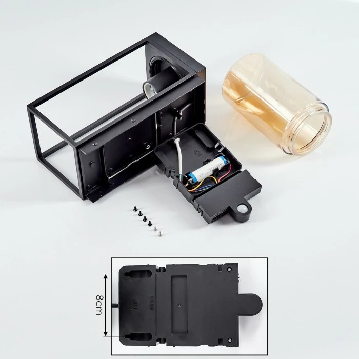 Hofstein Palanga Außenwandleuchte LED Schwarz, 1-flammig, Bewegungsmelder 4 Hofstein Palanga Außenwandleuchte LED Schwarz, 1-flammig, Bewegungsmelder – Bild 4