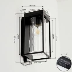Hofstein Palanga Außenwandleuchte LED Schwarz, 1-flammig, Bewegungsmelder 19 Hofstein Palanga Außenwandleuchte LED Schwarz, 1-flammig, Bewegungsmelder -Außenleuchten Verkäufe palanga aussenwandleuchte h3588741 9