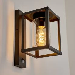 Hofstein Parkkola Außenwandleuchte Anthrazit, 1-flammig, Bewegungsmelder -Außenleuchten Verkäufe parkkola aussenwandleuchte h3579510 8