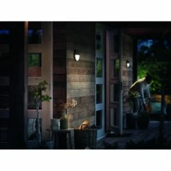 Philips Leuchten Philips Capricorn Außenwandleuchte LED Anthrazit, 1-flammig, Bewegungsmelder