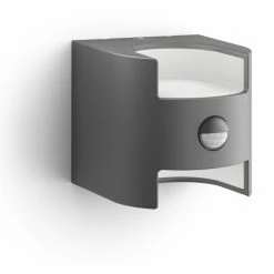 Philips Leuchten Philips Grass Außenwandleuchte LED Anthrazit, 2-flammig, Bewegungsmelder