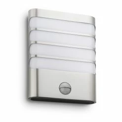 Philips Leuchten Philips myGarden RACCOON Außenwandleuchte LED Edelstahl, 1-flammig, Bewegungsmelder
