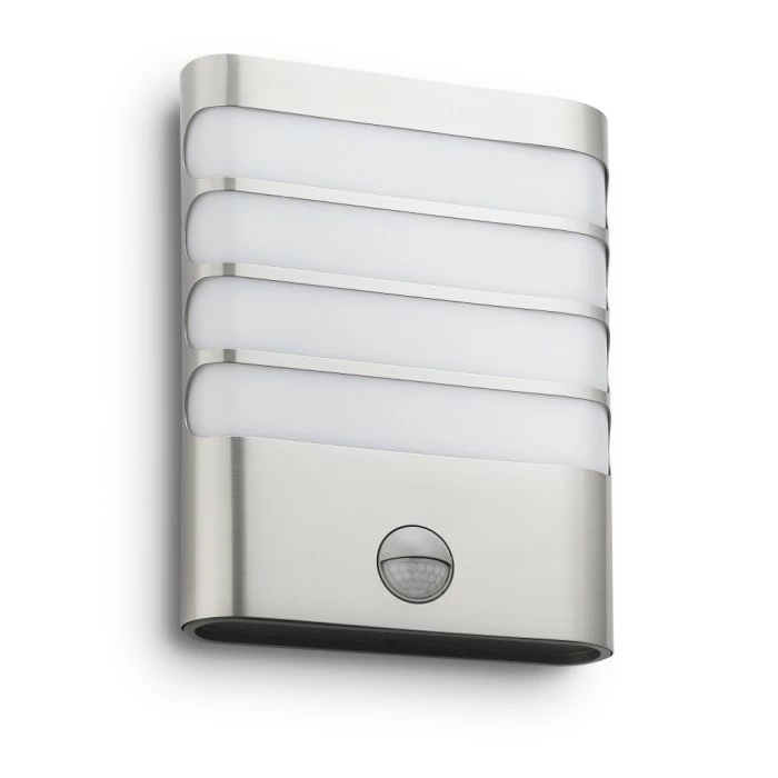 Philips Leuchten Philips myGarden RACCOON Außenwandleuchte LED Edelstahl, 1-flammig, Bewegungsmelder 1 Philips Leuchten Philips myGarden RACCOON Außenwandleuchte LED Edelstahl, 1-flammig, Bewegungsmelder