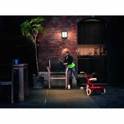 Philips Leuchten Philips Stock Außenwandleuchte LED Anthrazit, 1-flammig, Bewegungsmelder