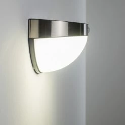 Hofstein Pori Aussenwandleuchte Solar LED Chrom, 1-flammig, Bewegungsmelder -Außenleuchten Verkäufe pori aussenwandleuchte solar h3023600 12