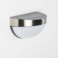 Hofstein Pori Aussenwandleuchte Solar LED Chrom, 1-flammig, Bewegungsmelder -Außenleuchten Verkäufe pori aussenwandleuchte solar h3023600 5