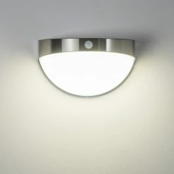 Hofstein Pori Aussenwandleuchte Solar LED Chrom, 1-flammig, Bewegungsmelder -Außenleuchten Verkäufe pori aussenwandleuchte solar h3023600 7