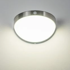 Hofstein Pori Aussenwandleuchte Solar LED Chrom, 1-flammig, Bewegungsmelder -Außenleuchten Verkäufe pori aussenwandleuchte solar h3023600 8