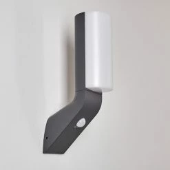 Hofstein Porus Außenwandleuchte LED Anthrazit, 1-flammig, Bewegungsmelder -Außenleuchten Verkäufe porus aussenwandleuchte h3305782 17