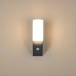 Hofstein Porus Außenwandleuchte LED Anthrazit, 1-flammig, Bewegungsmelder -Außenleuchten Verkäufe porus aussenwandleuchte h3305782 7