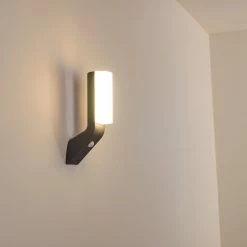 Hofstein Porus Außenwandleuchte LED Anthrazit, 1-flammig, Bewegungsmelder -Außenleuchten Verkäufe porus aussenwandleuchte h3305782 9