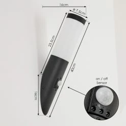 Hofstein Ruti Außenwandleuchte Schwarz, 1-flammig, Bewegungsmelder -Außenleuchten Verkäufe ruti aussenwandleuchte h3598863 3