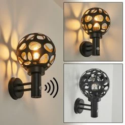 Hofstein Saaseg Außenwandleuchte Anthrazit, 1-flammig, Bewegungsmelder