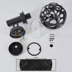 Hofstein Saaseg Au&szlig;enwandleuchte Anthrazit, 1-flammig, Bewegungsmelder -Außenleuchten Verkäufe saaseg aussenwandleuchte h3438558 4