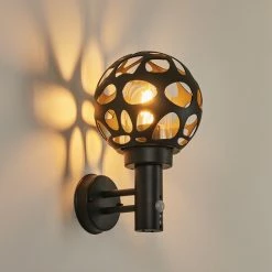 Hofstein Saaseg Au&szlig;enwandleuchte Anthrazit, 1-flammig, Bewegungsmelder -Außenleuchten Verkäufe saaseg aussenwandleuchte h3438558 8