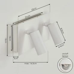 Hofstein Saeter Au&szlig;enwandleuchte LED Wei&szlig;, 2-flammig, Bewegungsmelder -Außenleuchten Verkäufe saeter aussenwandleuchte h3438749 3